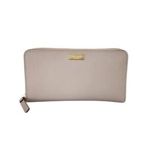 Kate Spade New York Women's Lavender Saffiano Leather Zip Around Wallet